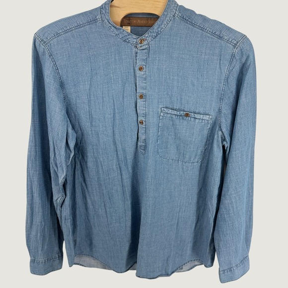 Territory Ahead Jeans Other - Territory Ahead Jeans Mens XXLT Blue Cotton Lyocell Banded Collar Henley Shirt